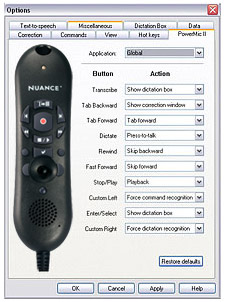 Configure PowerMic II Nuance with Dragon Medical Practice Edition.